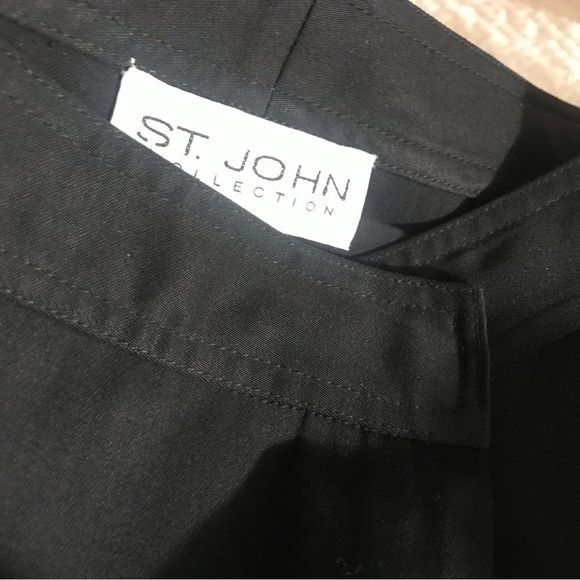 ST. JOHN Collection Dress Pants Black Virgin Wool Size 8 - Picture 4 of 8